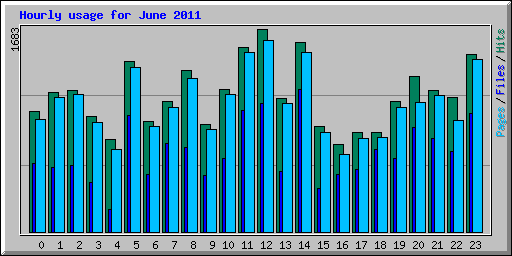 Hourly usage for June 2011