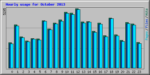 Hourly usage for October 2013