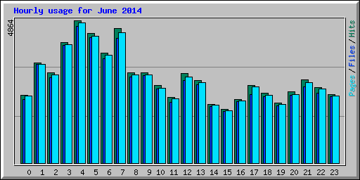 Hourly usage for June 2014