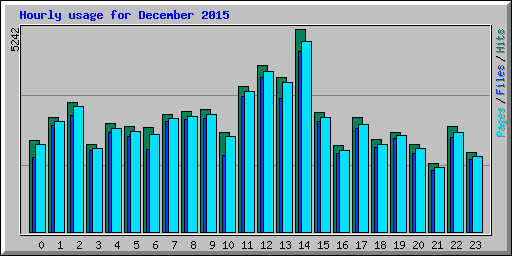 Hourly usage for December 2015